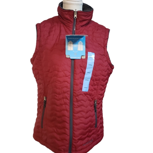 Women large red Free Country reversible vest - Picture 3 of 8